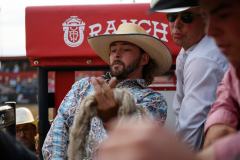 Pollockville, Alberta - July26:Bronc Star Tour Finals
Rob Holman (Aus) prepares to nod his head during the 2024 Bronc Star Tour Finals. 
Photo credit: Logan Armstrong | crowbaitcreative.com